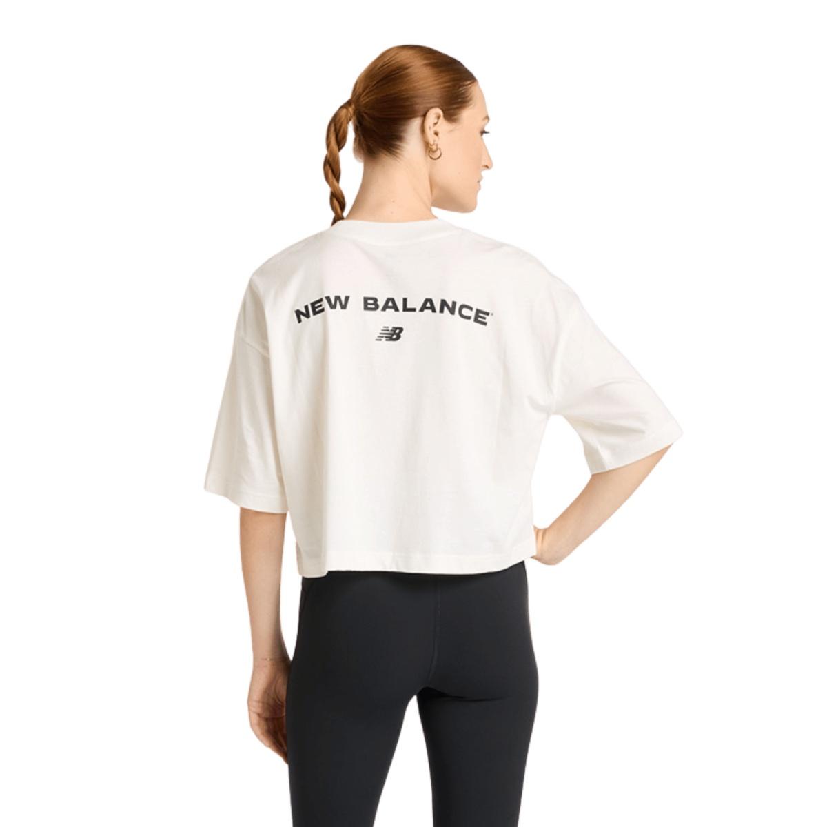 New Balance Relax Logo T-Shirt Crop Donna